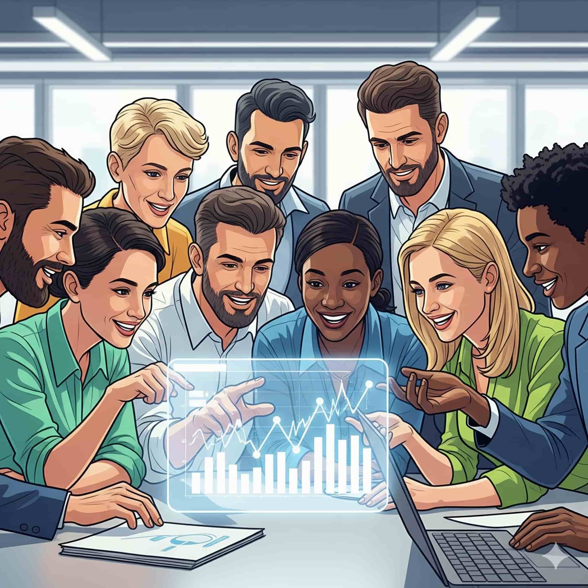 Personas aprendiendo trading en una comunidad en línea